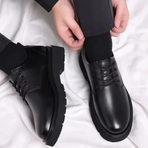 Designer Soft leather Mens Shoes British style Casual Leather Formal Black Non slip Breathable Wear resistant Dress Shoes