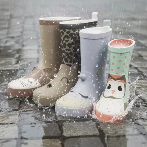 Designer Waterproof Children’s Rubber Boots 3D Cartoon Print Gumboots Toddler Boys Girls Rain Boots for Kids