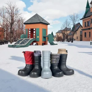 Diamond Sport Customized Toddler Keep Warm Waterproof EVA Winter Child Snow Rain Boots for Kids