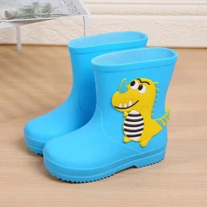 Dinosaur Cartoon Waterproof PVC Children Rain Boots Natural Plastic