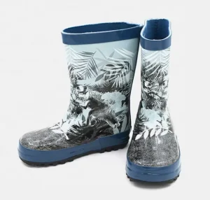Dinosaur Print Rubber Kids Rain Boots