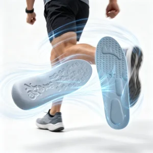 Double Layer Latex Shoe Insoles Plantar Fasciitis Relief for Running Sports & Daily for Long Standing and Walking Comfort