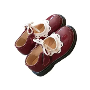 Dress Patent Leather Princess Bow Party Kids Autumn Spring Child Girls Shoes