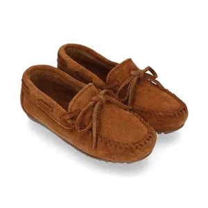 Driver Type Sole Bow Kids Moccasin Shoes Suede Leather Casual Shoes for Toddler Boys