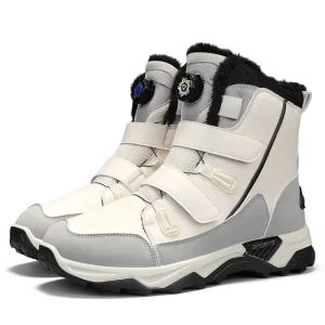 Dropshipping Custom Logo Men’s Snow Boots Thermal Waterproof Winter Hiking Shoes Size 36-46