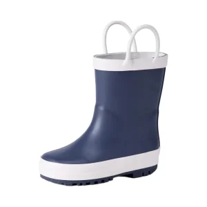 Durable Natural Rubber Kids Rain Boots Anti Slippery and Breathable Waterproof Toddler Shoes for Boys and Girls