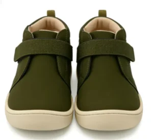 Durable Rubber Soles Eco friendly Leather Shoes Barefoot Fancy Kids Boots