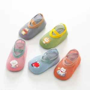 Dy622 Newborn Baby Girl Kid Toddlers Winter Thick Warm Anti-slip Grip Sock Shoes Knitted Casual Socks with High Ankle