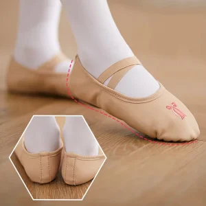 E5013 Canvas Split Sole Dance Shoes Women Ballet Shoes