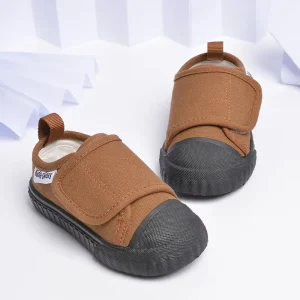 EDUBA Black Sole Wide Hook & Loop Children’s Canvas Shoes Casual Soft Bottom Kids Shoes Baby Product