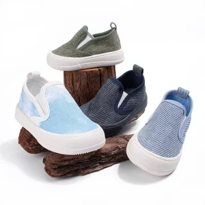 EDUBA Elastic Slip On Canvas Shoes for Toddlers Kids Soft Sole Casual Spring EKC5314