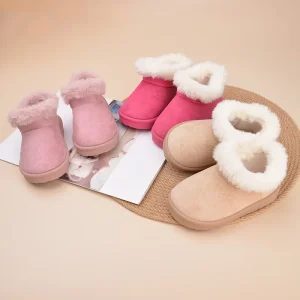 EDUBA Kids Snow Boots Slip on Solid Color Children’s Winter Shoes Girls Boys Outdoor Boots Baby Product