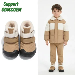 EDUBA Kids Snow Boots Warm Winter Shoes with Anti Slip Sole Cozy Durable Multi-Color Styles Unisex