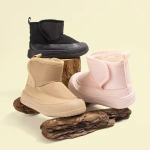 EDUBA Winter Kids Fleece-Lined Snow Boots Thermal Soft Sole Short Shaft Casual Boots for Boys & Girls EK9S219