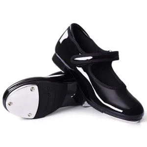 EU Stock Patent Easy Strap Dancing Shoes Tap Dancing Shoes PU Leather Dancing Shoes Toddler Little Kid Big Kid