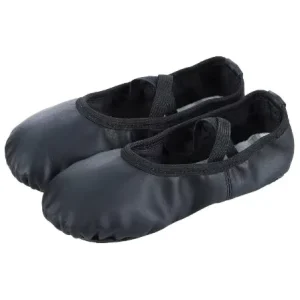 EU and US Warehouse Spot Cross Straps Elastic Leather Ballet Shoes Ballerina Shoes Sports Dance Shoes (Toddler/Little/Big Kid)