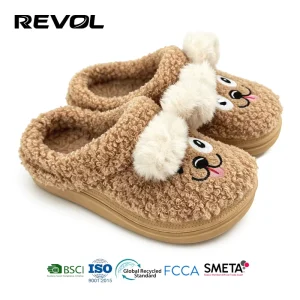 EVA Custom Winter Kids Animal Fur Clogs Lightweight Anti Slip Recyclable Custom Embroidered Casual Shoes Sandals EVA Slippers