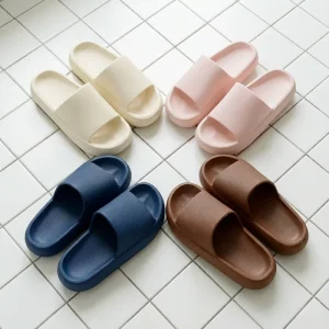 EVA Indoor Slippers for Women Men Pillow Soft Cloud Slides Platform Thick Home and Spa Non Slip House Shoes for Ladies