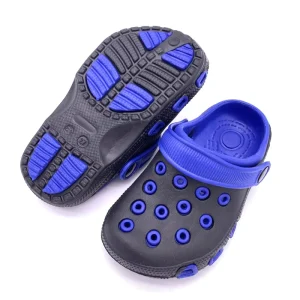 Eco Friendly Double Colors Clogs Slippers Two Buckle Beach Slides Custom Logo Foam Kids Clogs