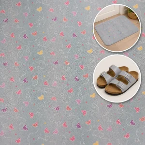 Eco Friendly Durable Waterproof UV Printed Thick Soft Flexible PVC Synthetic Leather for Beach Sandals Floor Mats