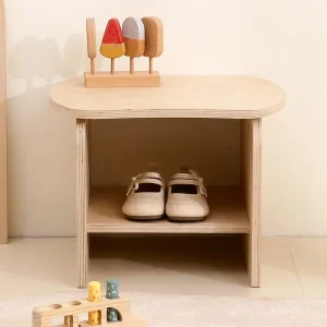 Eco Friendly Waterproof Marine Plywood Children Shoe Changing Stool Modern Kids Entryway Bench with Storage for Nursery and Home
