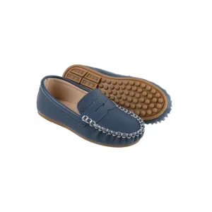 Eco friendly Leather Loafer Kids Shoes Slip On Closure Wear Resistant Fancy Design