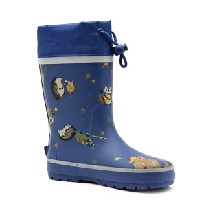 Eco friendly Natural Rubber Kids Boots Sustainable Children Rain Boots with Adjustable Drawstring Customizable Height Shoes