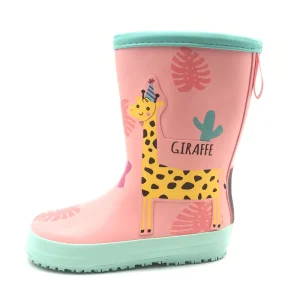 Eco friendly Non Slip Waterproof Water Shoes Children Cute Rubber Rain Boots for Kids Kindergarten Juniors Toddler Girls Boys