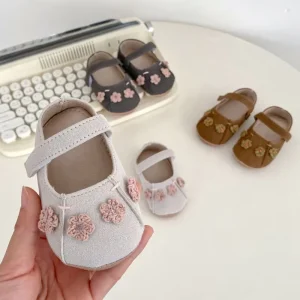 Engepapa Summer Infant 3D Flower Shoes Spring Girls Single Shoes Fashion Baby Walking Shoes