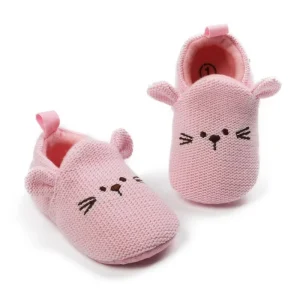 European Style Newborn Baby Walking Shoes Indoor Children’s Non slip Overshoes Cartoon Baby Comfortable Casual Walking Shoes