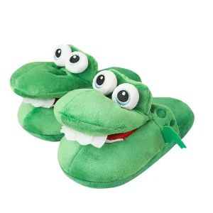 Explosive Style Funny crocodile slippers Open Mouth to Walk Small crocodile Toy slippers Home Indoor Non slip Cotton slippers