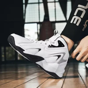 Extra Large Size Basketball Shoes Microfiber Upper Rubber Outsole Unisex for Students Older Kids Sizes 46 50