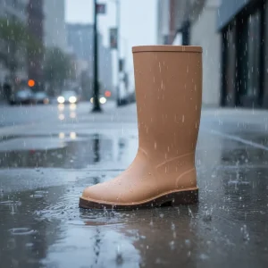 FSZ-30 New Women’s PVC Waterproof Non-Slip Rain Boots Round Toe Overshoes for All Seasons Kitchen Work