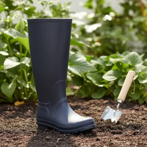 FSZ-31 Fashion Women’s PVC Rain Boots Non-slip Waterproof Thickened Round Toe All Seasons
