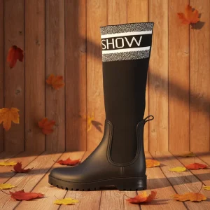 FSZ 33 Waterproof Outdoor Garden Casual PVC Rain Boots Shoes Women Ladies Rainboots PVC Boots