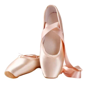 Factory Adult & Kids Dance Shoes Genuine Leather Flat Heel PU Insole Satin Ballet Pointe Shoes for Girls Minimum Order 1 Pair
