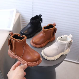 Factory Autumn Winter Short Boots Super Warm Shoes Pu Leather Boots Fashion Kids Boots Sports Shoes