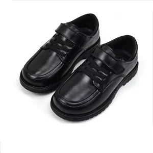 Factory Children Black School Shoes Student Leather Formal Uniform Shoe for Boy
