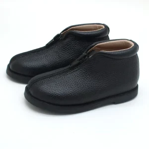 Factory Custom Genuine Leather Kids Shoes Size 7 with Zipper