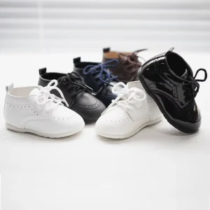 Factory Custom Infant Boys Girls Four Seasons Classic PU Leather Wedding Rubber Soft Sole Oxford Loafer Shoes Infant Dress Shoes