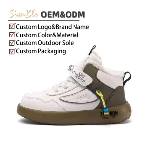 Factory Custom Logo Children Casual Shoes Manufacturer Winter Warm Walking Style Shoes Kids Sneaker