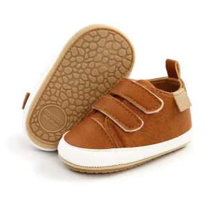 Factory Custom Newborn Infant Baby Boys Girls Sneaker Casual Anti Slip Rubber Sole Lace Up Toddler First Walker Shoes