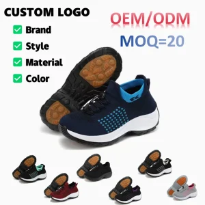 Factory Custom Sock Shoes For Women Cushioning Anti-Slip Sole Breathable Mesh Easy On/Off All-Seasons Casual Sneakers
