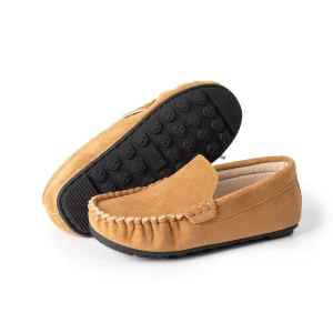 Factory Customized School Party Shoes Mocassin Rubber Sole Non Slip Toddler Buckskin Shoes Kids Loafers