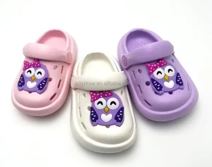 Factory Cute Animal Charm Design OEM Custom Logo Anti Slip Light Weigh Soft EVA Waterproof Breathable Open Clogs Kids Girls
