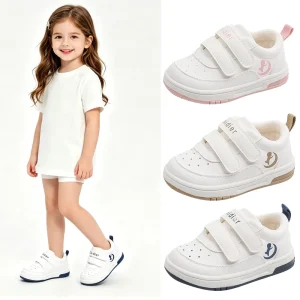 Factory Direct Hot Selling New White Baby Shoes Soft Sole Fashion Versatile Toddler Casual Sports Board Sneakers
