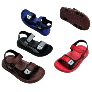 Factory Direct Kids EVA Sandals Summer Anti-Slippery Light Weight with Dual Adjustable Straps and Color Block Design MOQ 1800