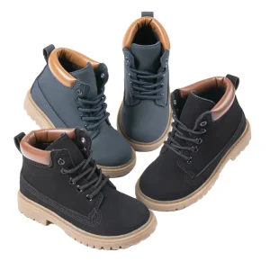 Factory Direct Outdoor Cowboy Kids High-top Boots Rubber Sole Non-slip Fabric Kids Boots