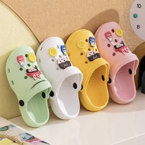 Factory Direct Summer Indoor Non Slip Cartoon House Slippers for Big Kids and Babies Sandals for Boys Girls