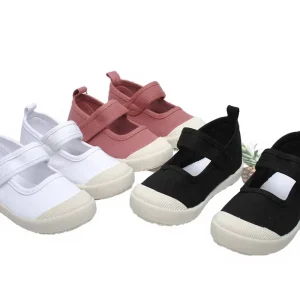 Factory Directly Custom OEM Unisex Kids Toddler Baby Shoes Casual Canvas Upper Hook Loop Closure Lightweight Breathable